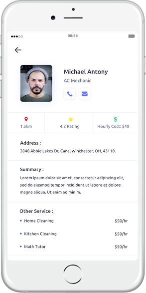 Uber for handyman Provider Profile